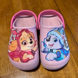 CROCS Paw Patrol Light Pink Skye & Everest | Big Girl Size 2